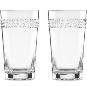 Kate Spade New York Wickford 2-Piece Highball Glass Set, Clear